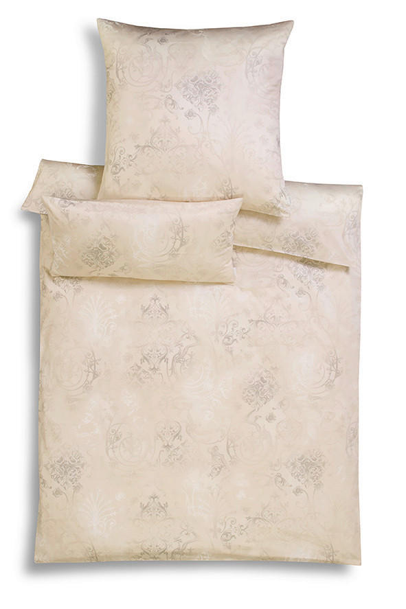 POSTELJNINA Exquisit 140/200 cm saten peščene barve  - peščene barve, Basics, tekstil (140/200cm) - Estella