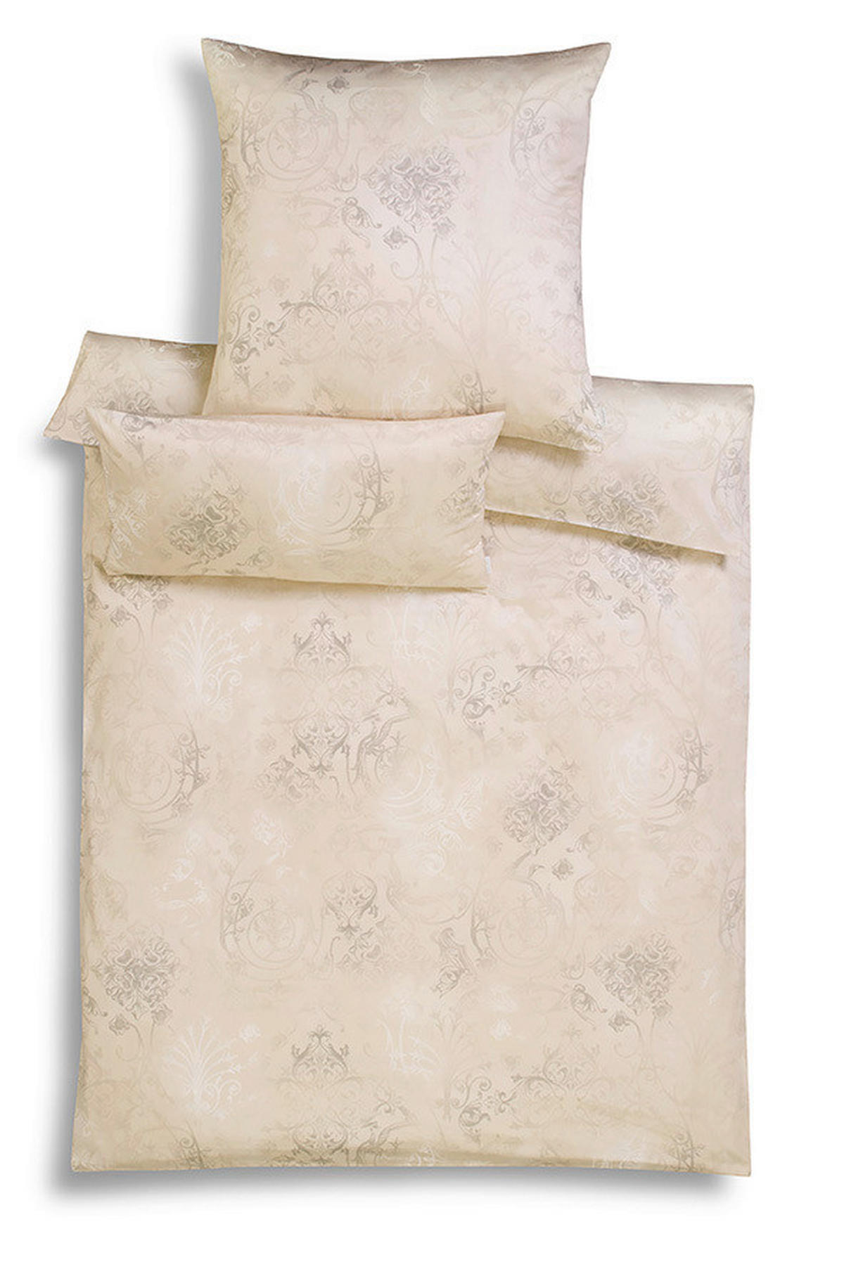 POSTELJNINA Exquisit 140/200 cm saten peščene barve  - peščene barve, Basics, tekstil (140/200cm) - Estella
