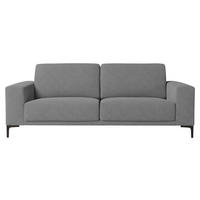 3-SITS SOFFA i flatväv grå  - svart/grå, Klassisk, metall/trä (224/85/88cm) - Carryhome