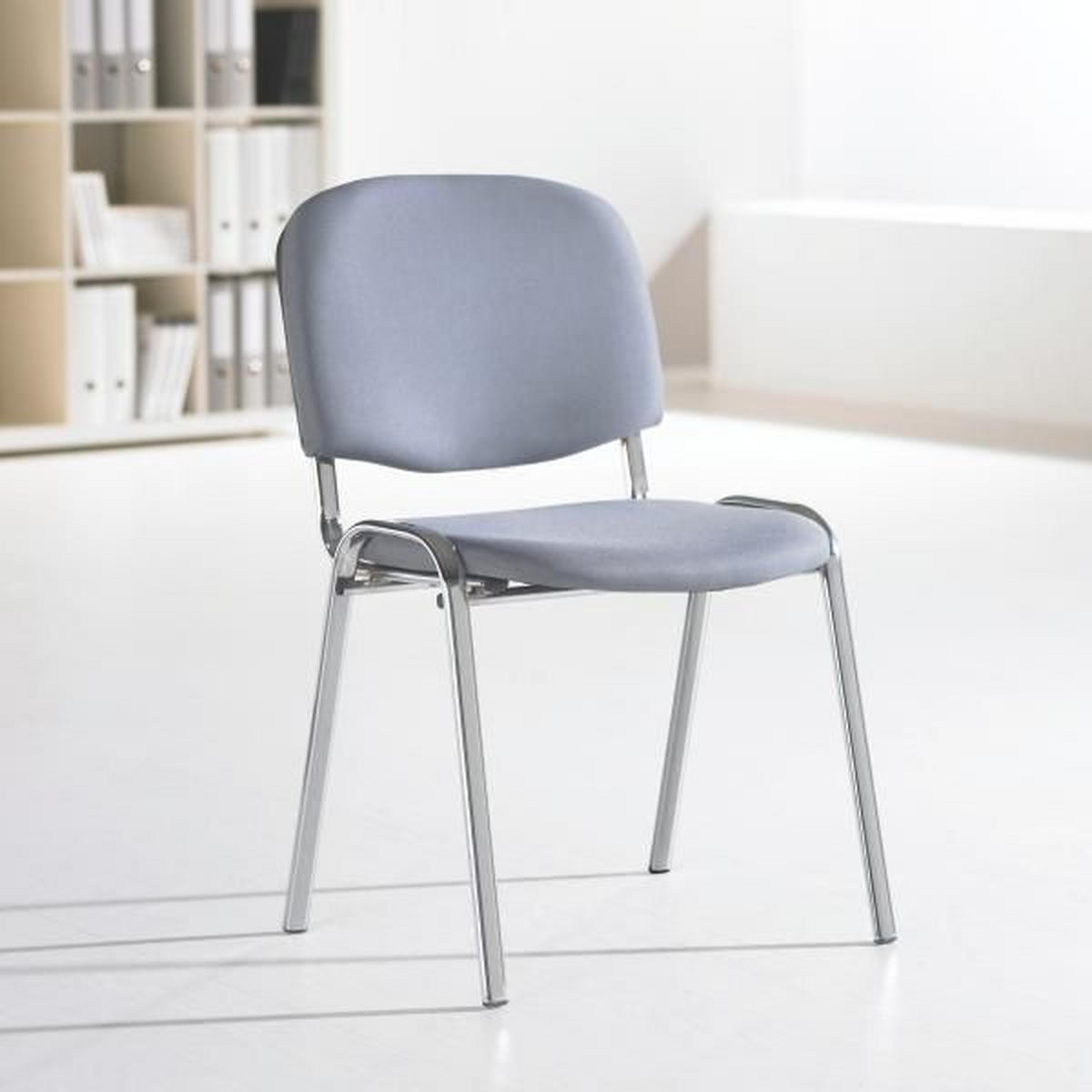 STOLICA ZA POSETIOCE  siva  metal, tekstil  - siva, Dizajnerski, metal/tekstil (53/82/60cm) - Xora