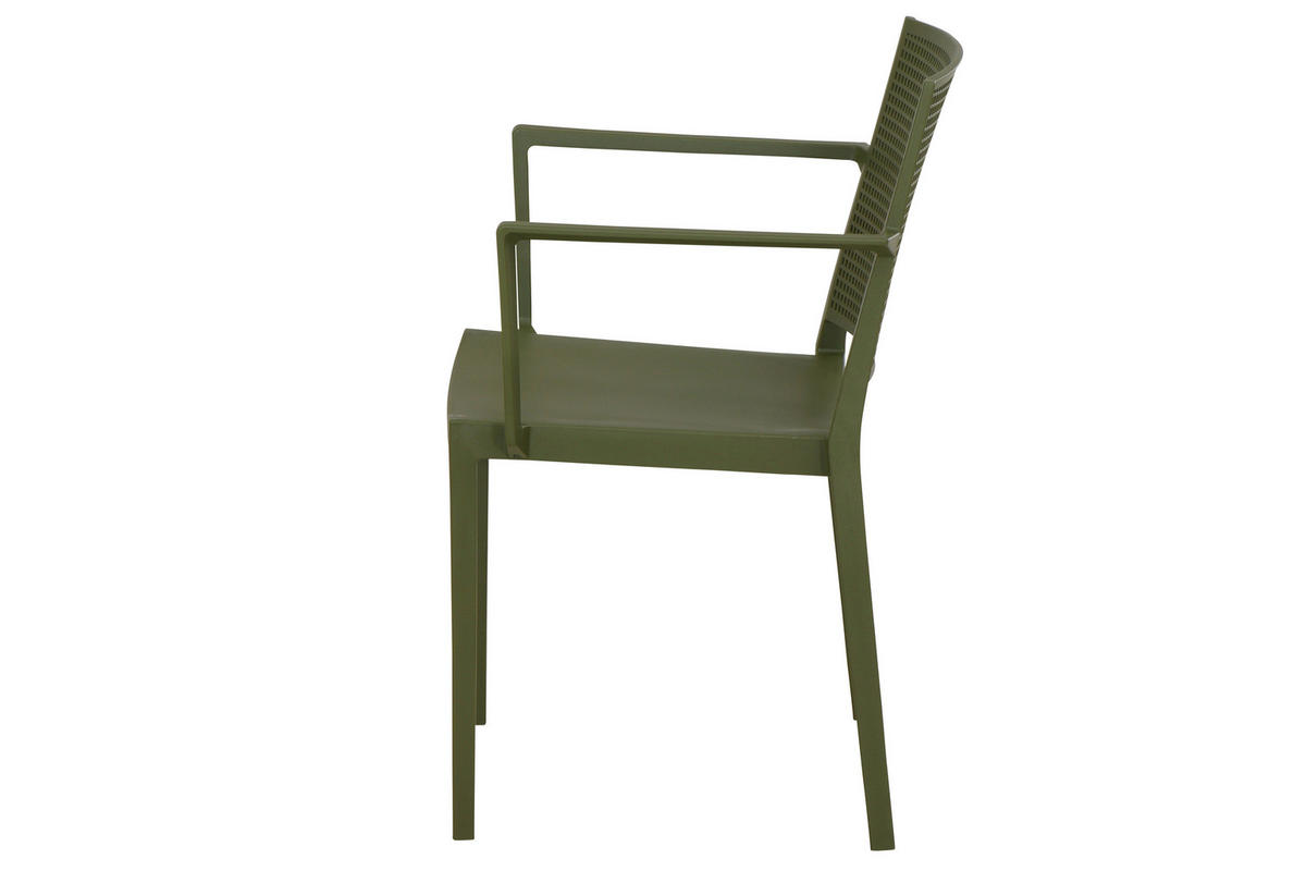 GARTENGARNITUR 5-teilig Stahl  - Grün, Basics, Kunststoff/Metall (80/80/80cm) - Siena Garden