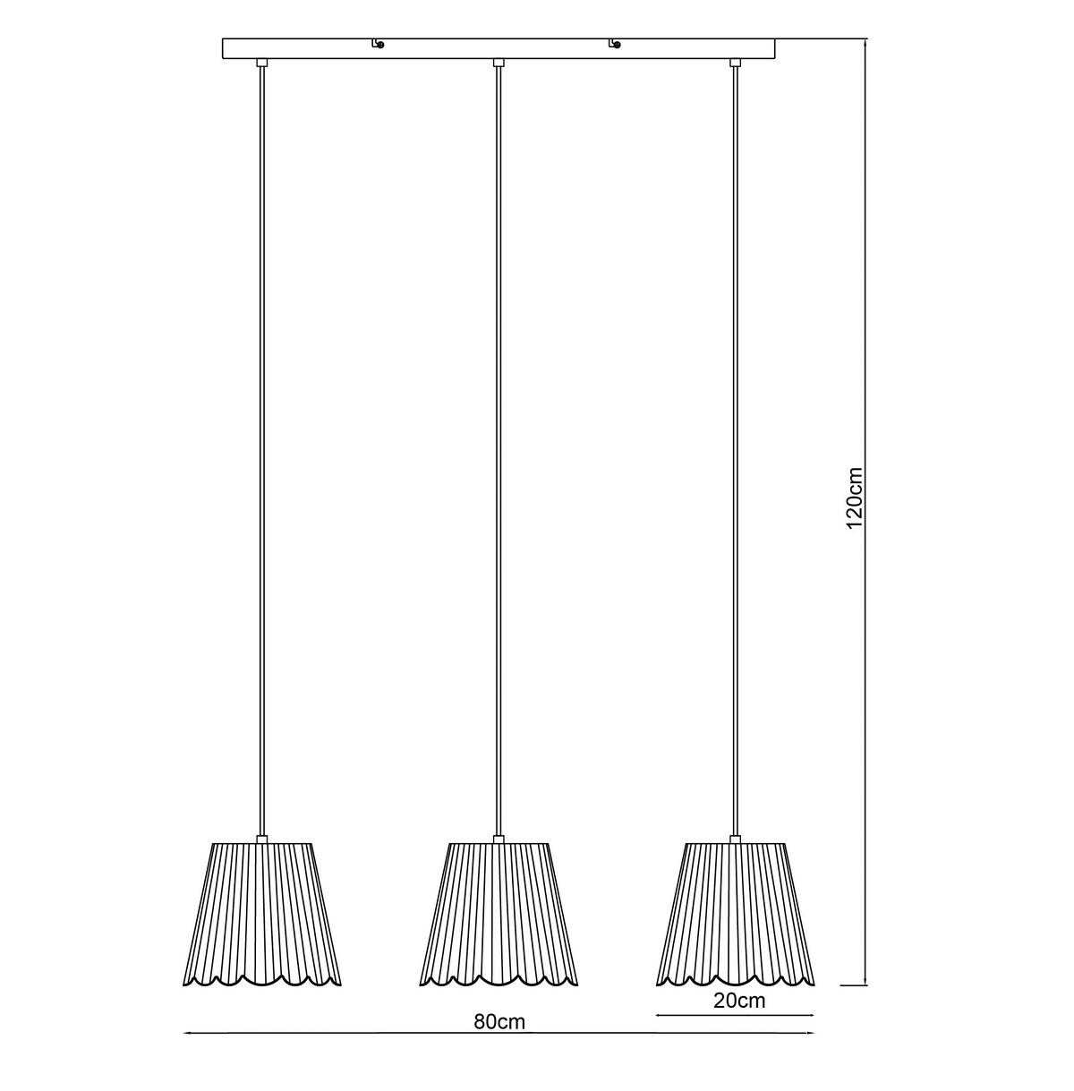 HÄNGELEUCHTE 80/20/120 cm   - Naturfarben/Weiß, KONVENTIONELL, Papier/Metall (80/20/120cm) - Collet's Monde