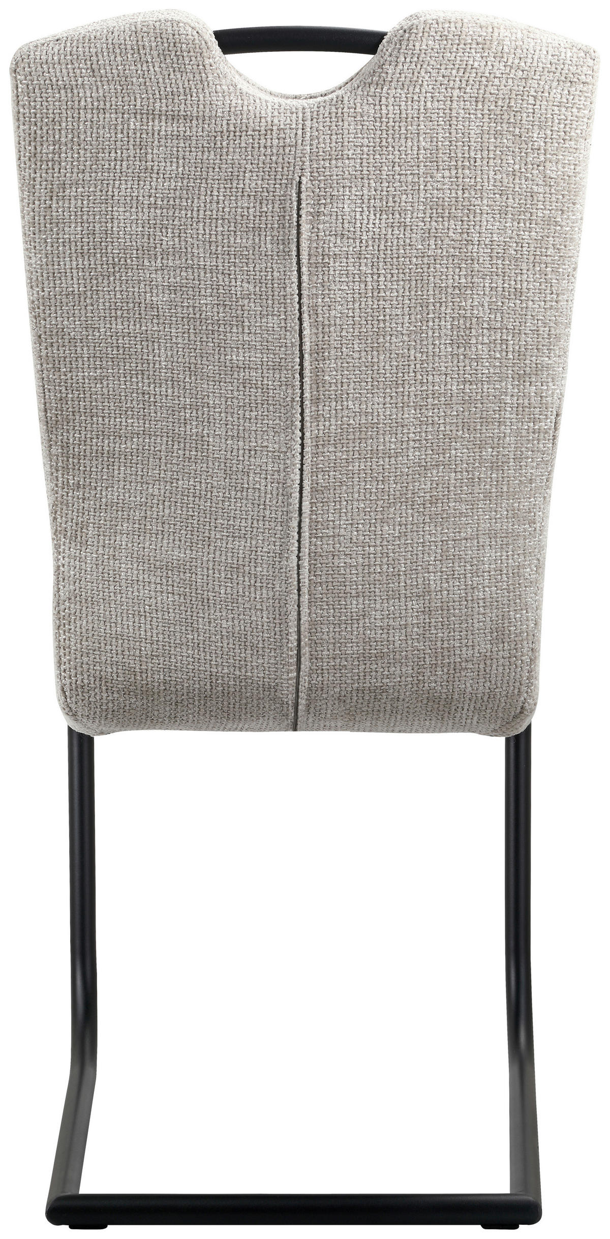 SCAUN CANTILEVER din metal, textil negru, gri deschis  - gri deschis/negru, Design, metal/textil (46/97/59cm) - Novel