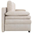 SCHLAFSOFA  mit Liegefunktion, Schlafen auf Sitzhöhe, Rücken echt Struktur Beige  - Beige/Schwarz, KONVENTIONELL, Kunststoff/Textil (195/93/83cm) - Carryhome