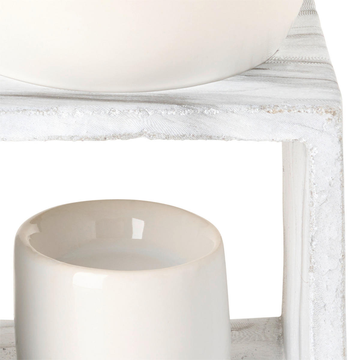 DUFTLAMPE  - Weiß, Basics, Stein (10,2/10/13cm)