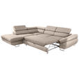 ECKSOFA Beige Webstoff  - Beige, Design, Textil/Metall (235/280cm) - Hom`in