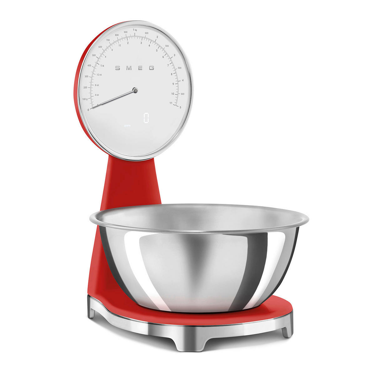 ELEKTRISCHE KÜCHENWAAGE 50's Style  - Rot, Trend, Kunststoff (18/31.5/25cm) - SMEG