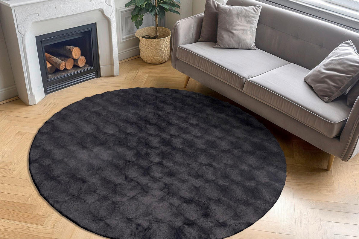 HOCHFLORTEPPICH 200/200 cm Anthrazit  - Anthrazit, Basics, Textil (200/200cm) - Kayoom