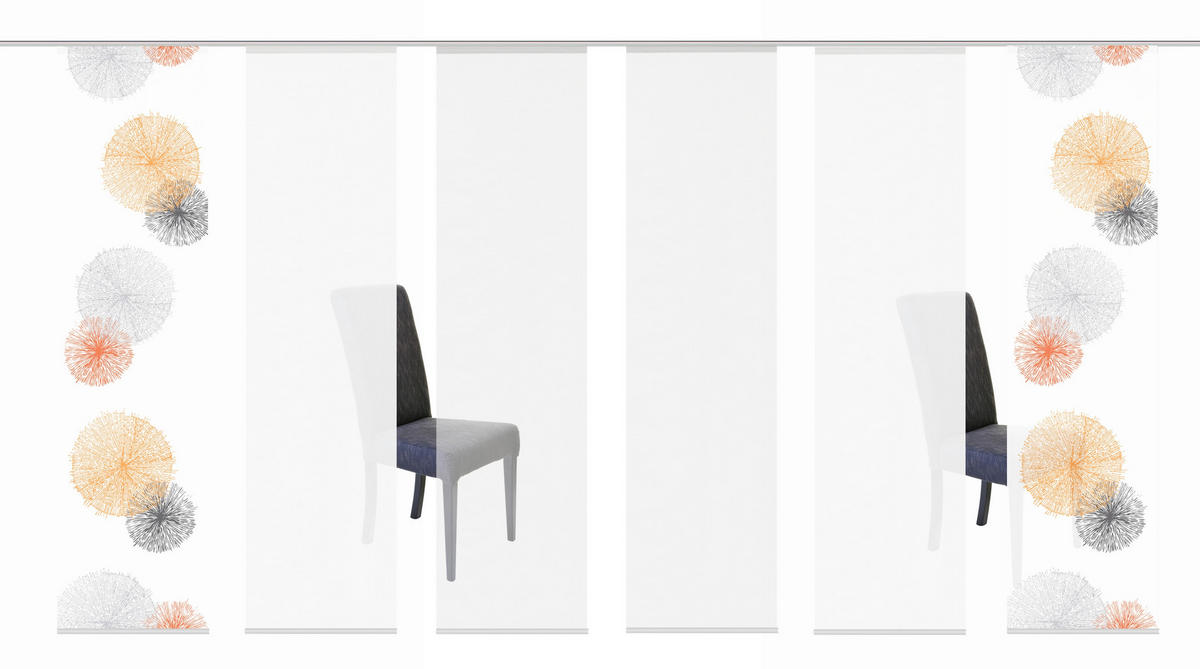 PANELOVÝ ZÁVĚS, 60/245 cm - oranžová, Basics, textil (60/245cm)