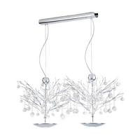 HÄNGELEUCHTE 131/78/110 cm  - Chromfarben, Design, Glas/Metall (131/78/110cm) - Eglo