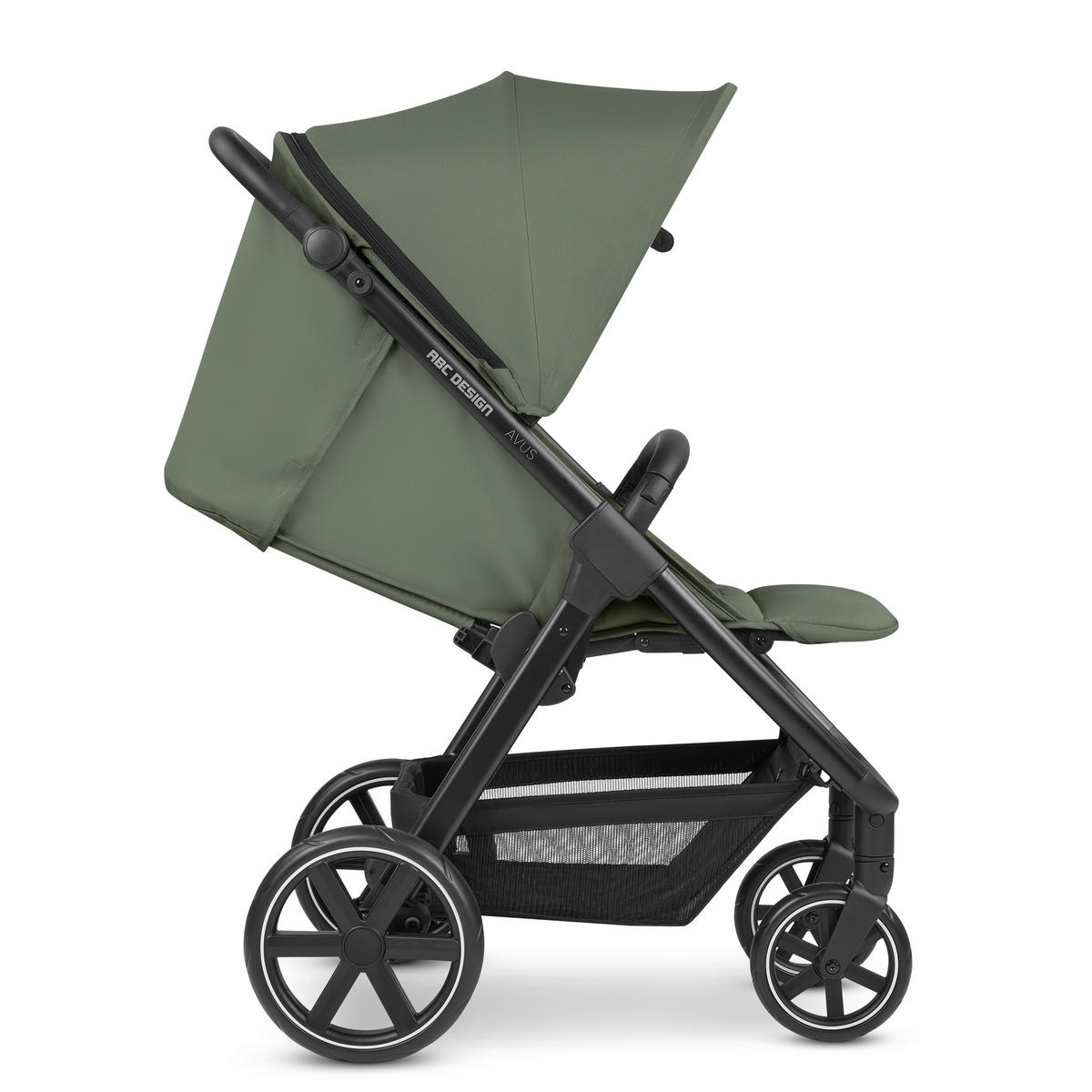 BUGGY AVUS  - Schwarz/Olivgrün, Basics, Textil/Metall (46,5/23,5/72cm) - ABC Design