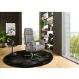 RELAXSESSEL in Leder Hellgrau  - Edelstahlfarben/Hellgrau, Design, Leder/Metall (76/119/86cm) - Dieter Knoll