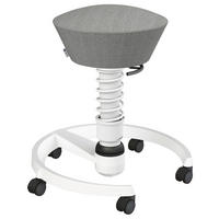 BÜROHOCKER   Weiss, Hellgrau  - Weiss/Hellgrau, Basics, Kunststoff/Textil (55/45,66/55cm) - Aeris