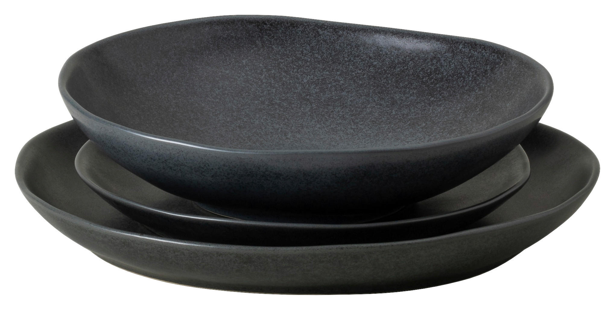 KOMBISERVICE Schwarz LIVIA 3-teilig 1 Personen  - Schwarz, Basics, Keramik - Costa Nova