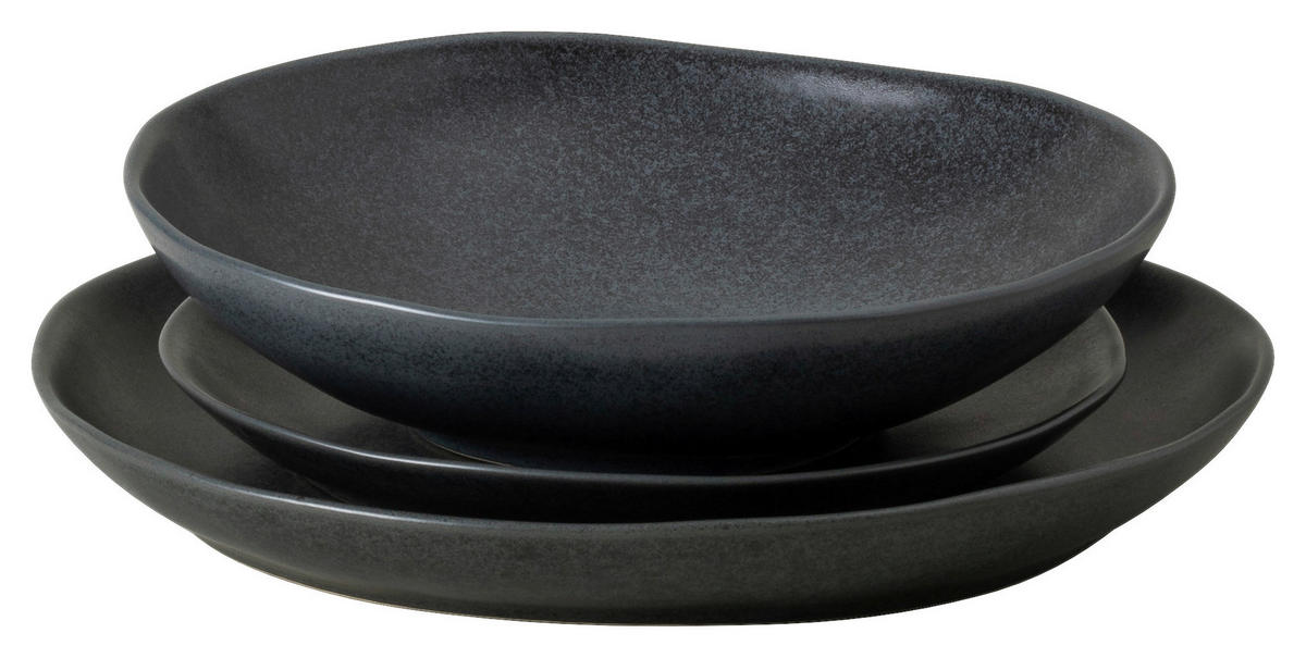 KOMBISERVICE Schwarz LIVIA 3-teilig 1 Personen  - Schwarz, Basics, Keramik - Costa Nova