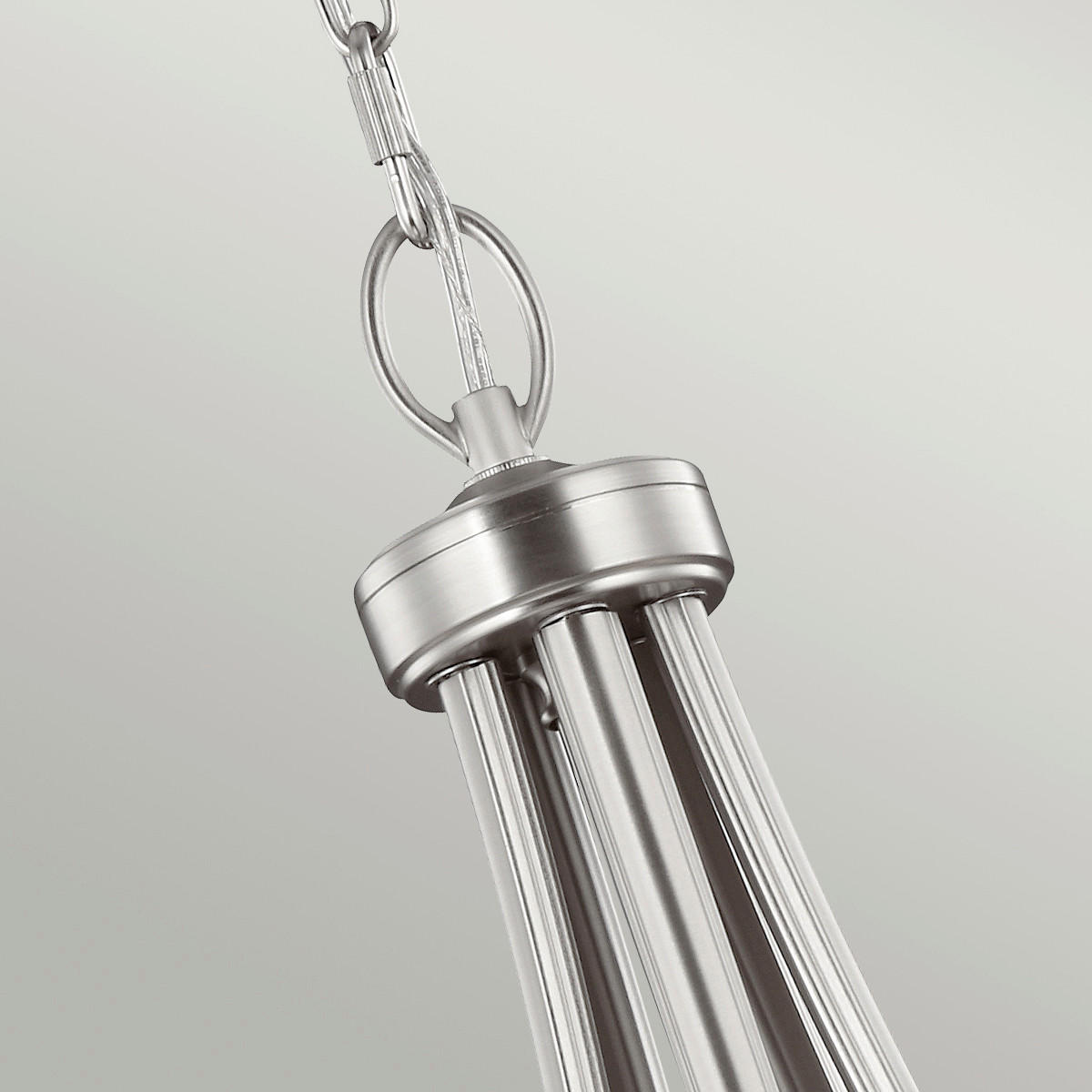 KRONLEUCHTER 66/70.2 cm    - Nickelfarben, Konventionell, Glas/Metall (66/70.2cm) - Elstead Lighting