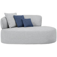 RÉCAMIERE in Flachgewebe Grau, Dunkelblau  - Schwarz/Dunkelblau, MODERN, Kunststoff/Textil (166/86/105cm) - Hom`in