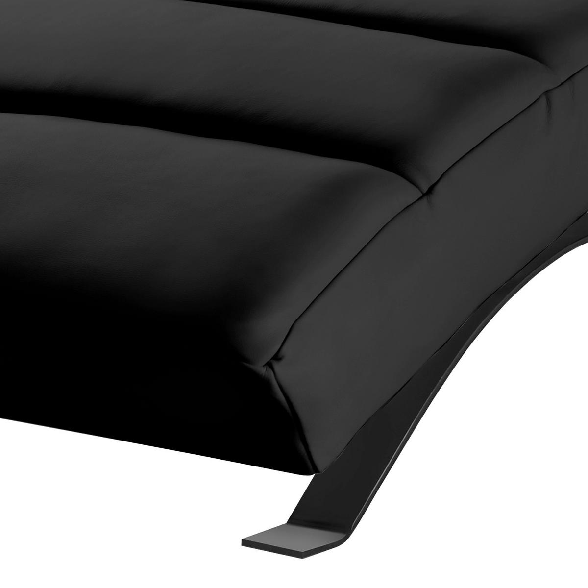 RELAXLIEGE SWING Mikrofaser Schwarz  - Schwarz, Design, Textil/Metall (65/65-95/171cm) - Livetastic