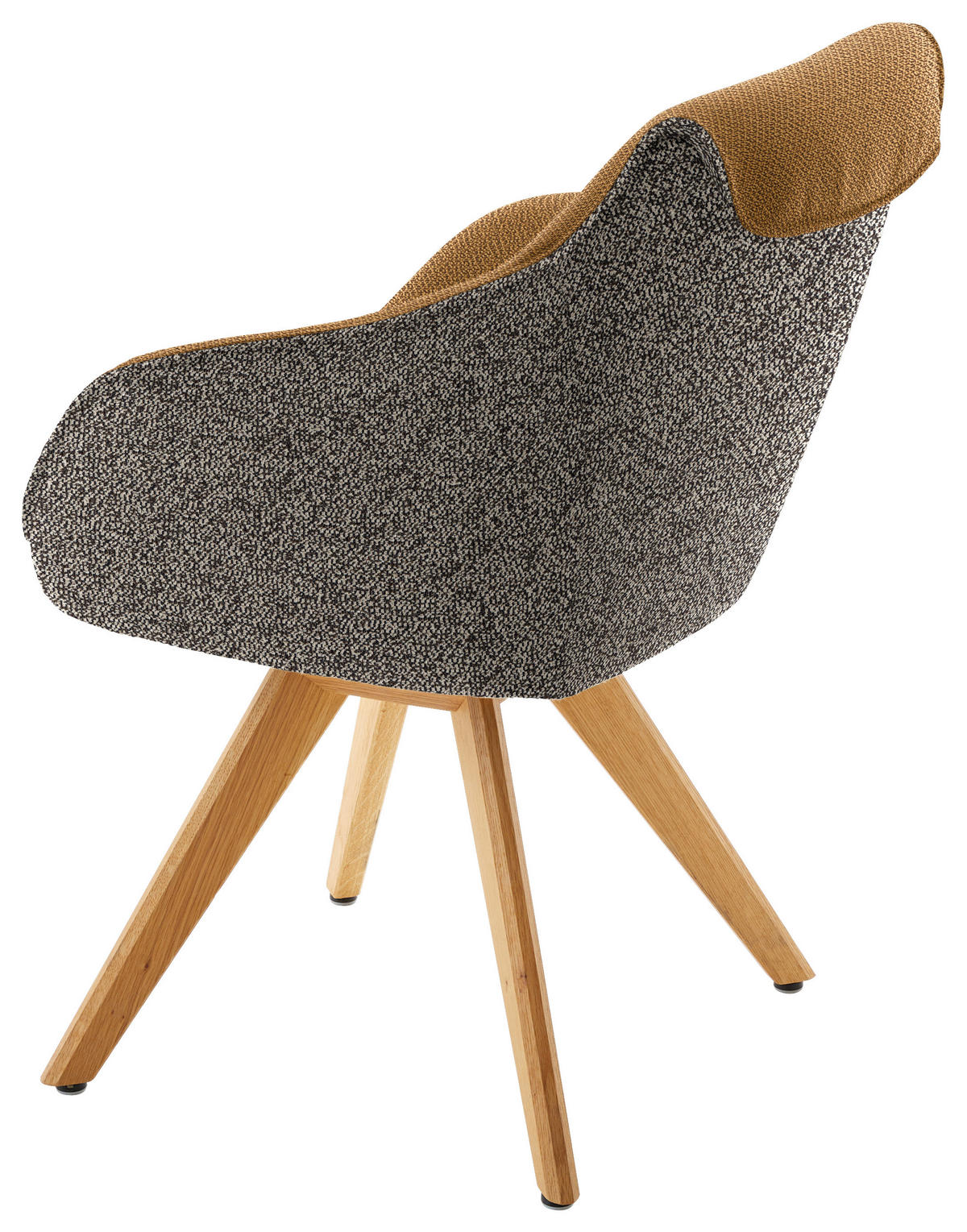 ARMLEHNSTUHL  in Flachgewebe  - Currygelb/Eichefarben, Design, Holz/Textil (60/84/68cm) - Koinor