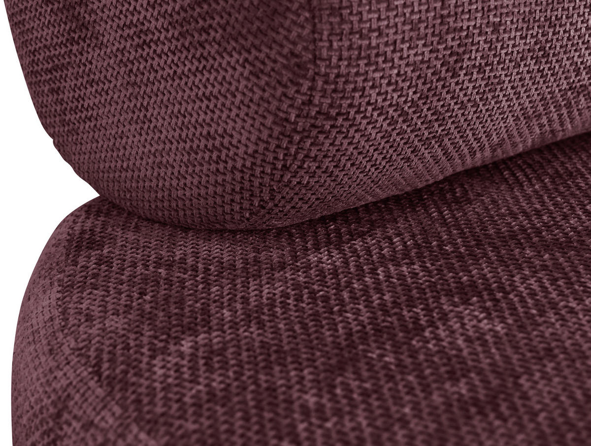 SESSEL in Struktur Bordeaux  - Bordeaux/Schwarz, Basics, Textil/Metall (88/70/88cm) - Livetastic