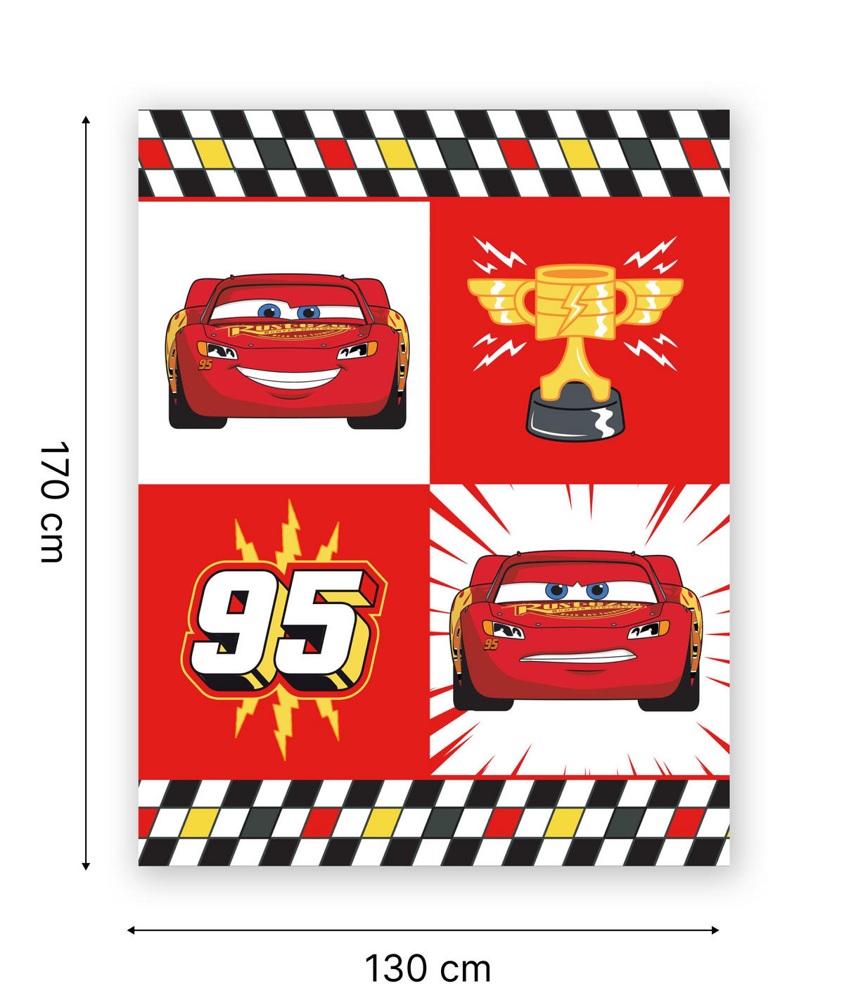 GYEREKSZŐNYEG  DISNEY CARPET  - piros, Basics, műanyag/textil (130/170cm)