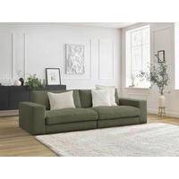 3-SITZER-SOFA LEONARD Cord Hellgrün  - Schwarz/Hellgrün, MODERN, Kunststoff/Textil (234/77/109cm)