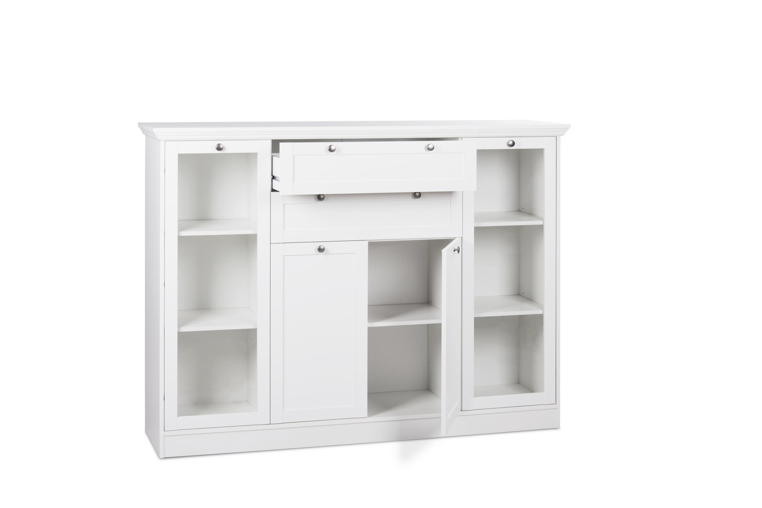 HIGHBOARD  in 160/120/40 cm  - Schwarz/Weiß, LIFESTYLE, Holzwerkstoff/Metall (160/120/40cm) - Carryhome