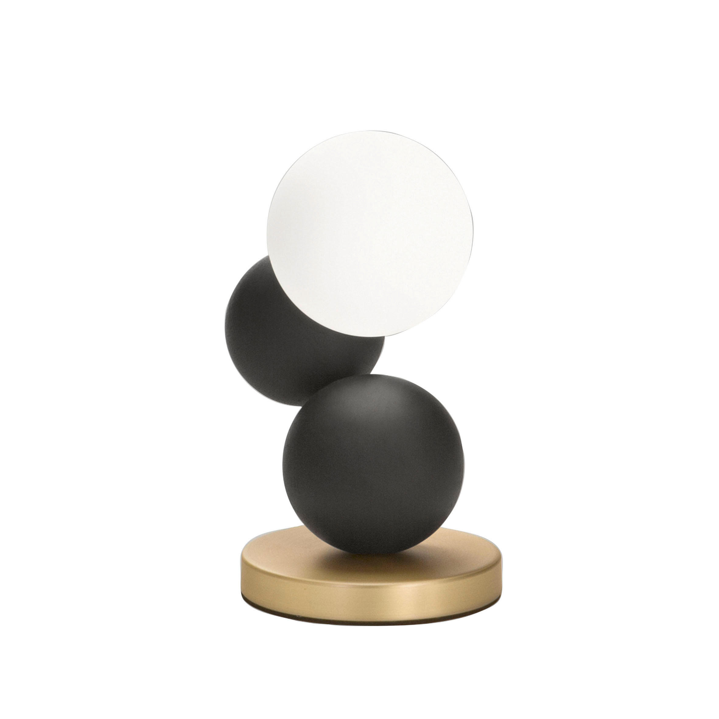 NAMIZNA LED-SVETILKA  Micky   13/15/23,5 cm          - barva oreha/črna, Design, kovina/steklo (13/15/23,5cm)