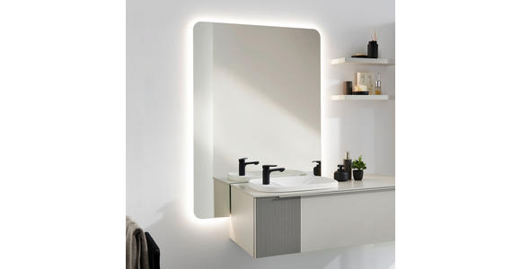 BADEZIMMER in 120 cm - Naturfarben, Design, Glas/Holzwerkstoff (120cm) - Dieter Knoll