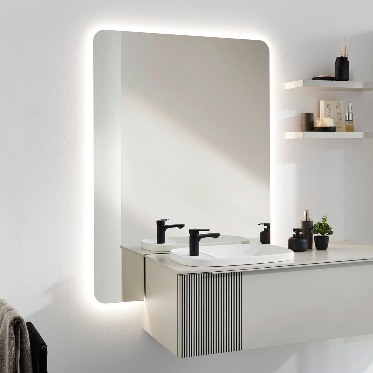 BADEZIMMER  in 120 cm  - Naturfarben, Design, Glas/Holzwerkstoff (120cm) - Dieter Knoll