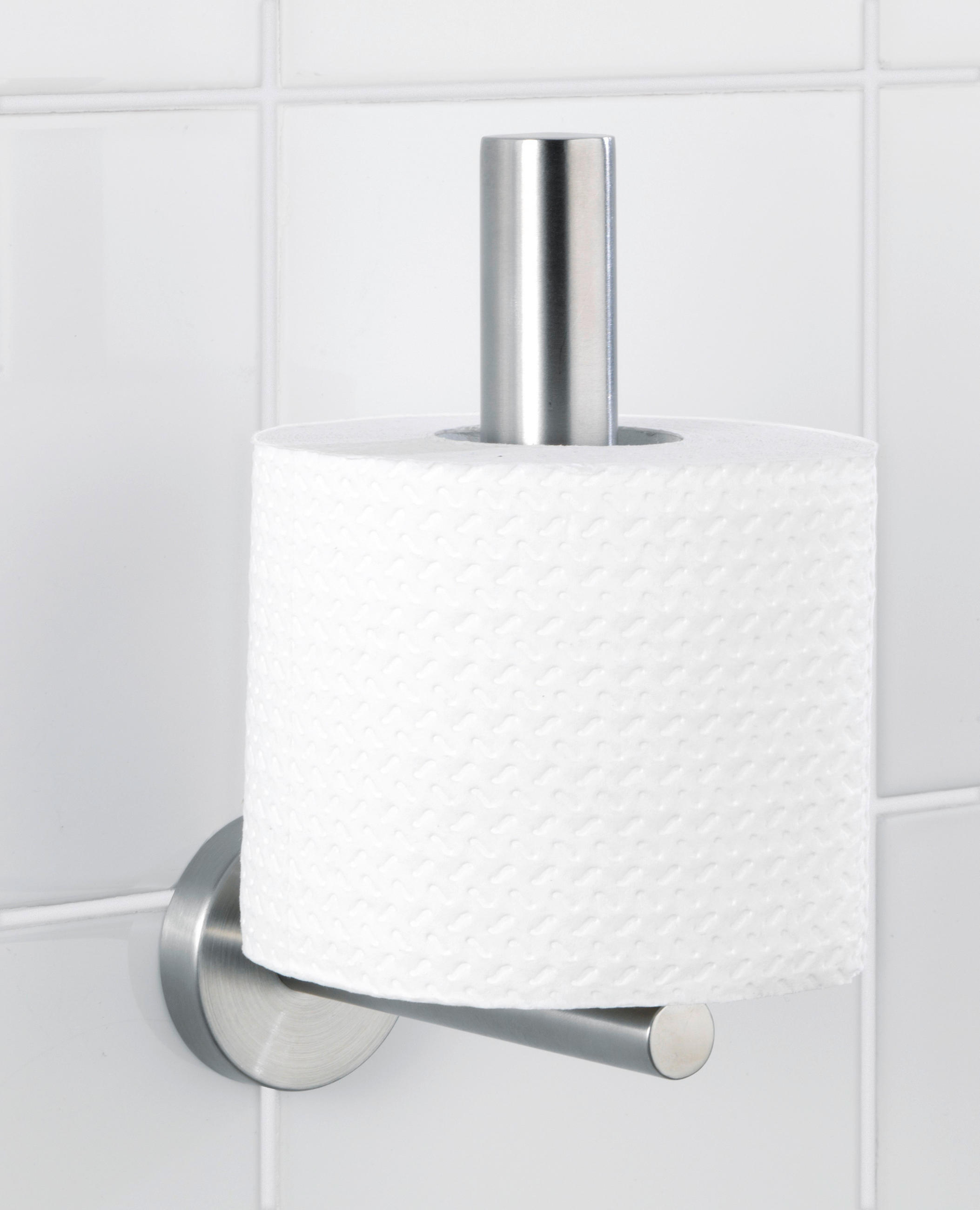 TOILETTENPAPIERHALTER - Edelstahlfarben, Basics, Metall (8/18/12,5cm) - Wenko