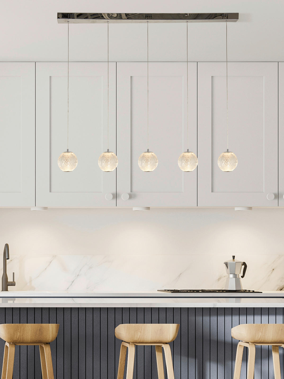 LED-HÄNGLAMPA Allure 100/10/150 cm  - svart/guldfärgad, Design, metall/plast (100/10/150cm)