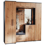 GARDEROBE 10-teilig  in 221/233/56 cm  - Eichefarben/Anthrazit, Design, Holzwerkstoff (221/233/56cm) - Moderano