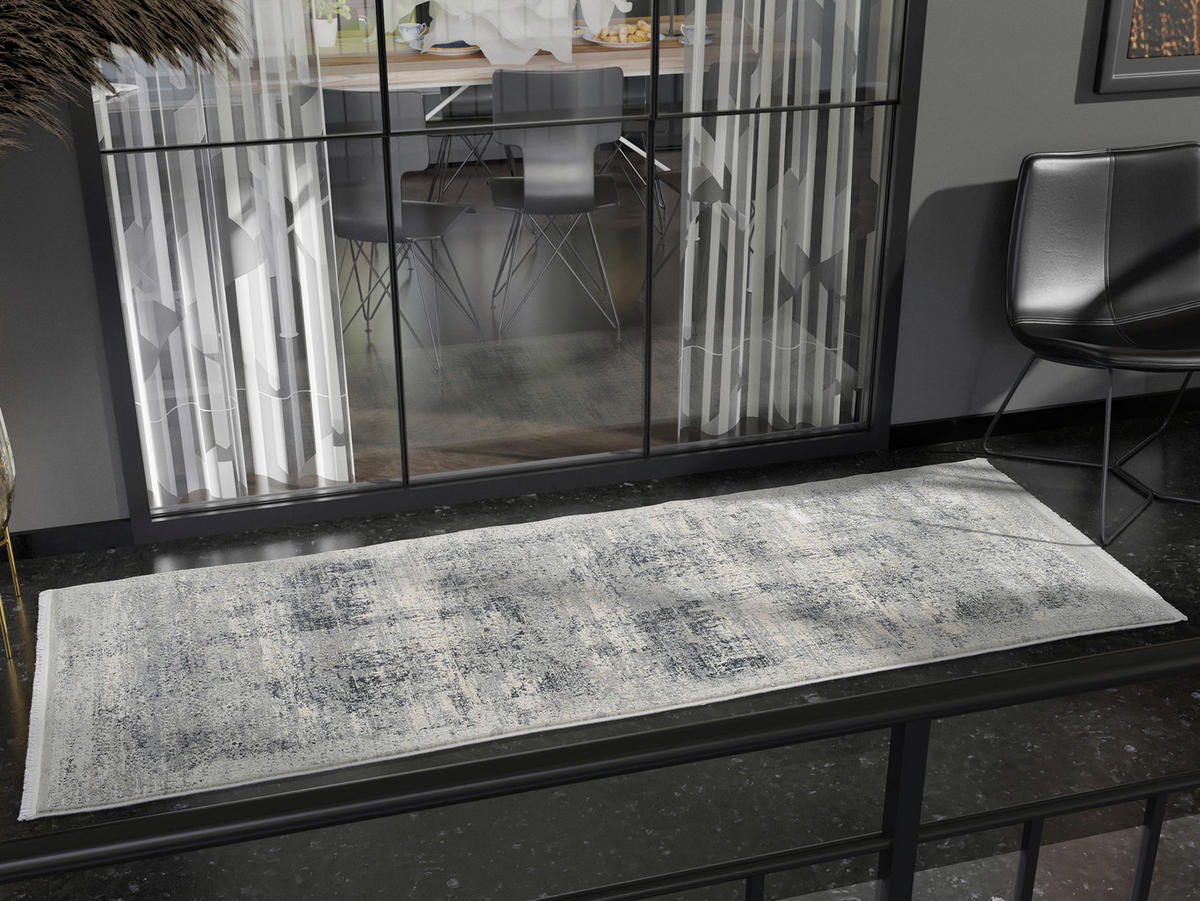 WEBTEPPICH 80/250 cm Grau  - Grau, Design, Textil (80/250cm) - Musterring