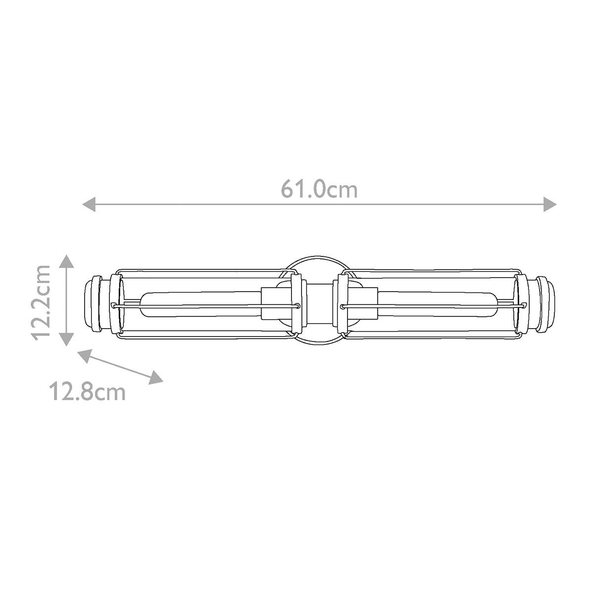 BADEZIMMER-WANDLEUCHTE - Chromfarben/Schwarz, Konventionell, Glas/Metall (12,2/61/12,8cm) - Elstead Lighting