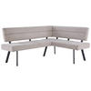 ECKBANK 190/150 cm  in Beige  - Beige/Schwarz, KONVENTIONELL, Textil/Metall (190/150cm) - MID.YOU