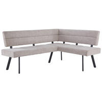 ECKBANK 190/150 cm  in Beige  - Beige/Schwarz, KONVENTIONELL, Textil/Metall (190/150cm) - MID.YOU