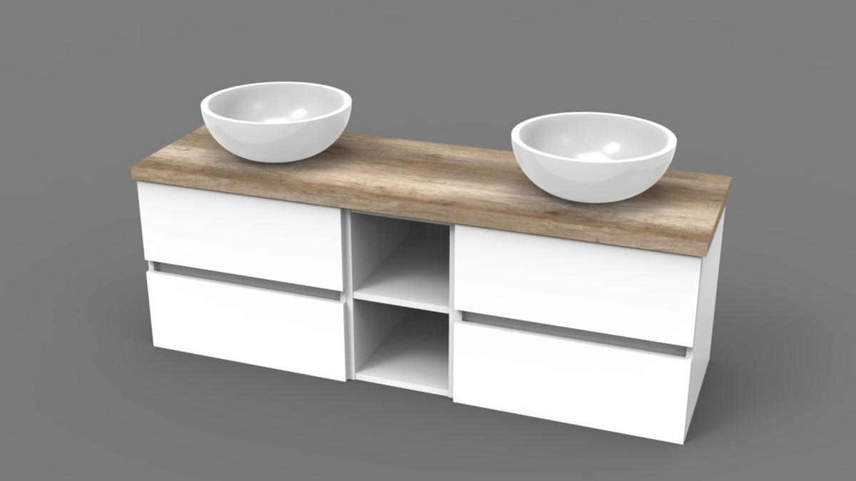 PLOČA ZA UGRADNI UMIVAONIK - Moderno, drvo (85/64cm)