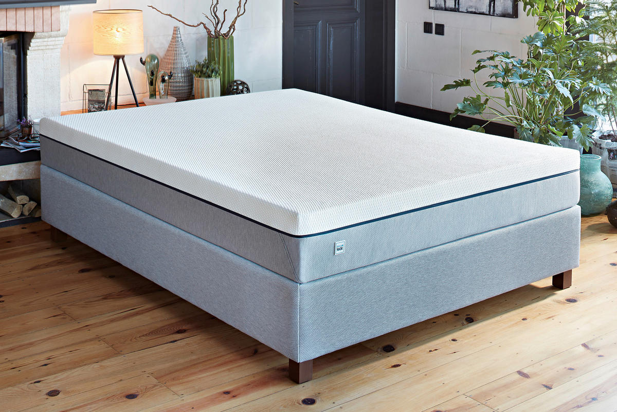 TASCHENFEDERKERNMATRATZE DREAM BOX PRO, 160/200 cm, Höhe ca.: 24 cm, funktional, 3-Zonen - Weiß/Grau, Basics, Textil (160/200cm) - Yatas