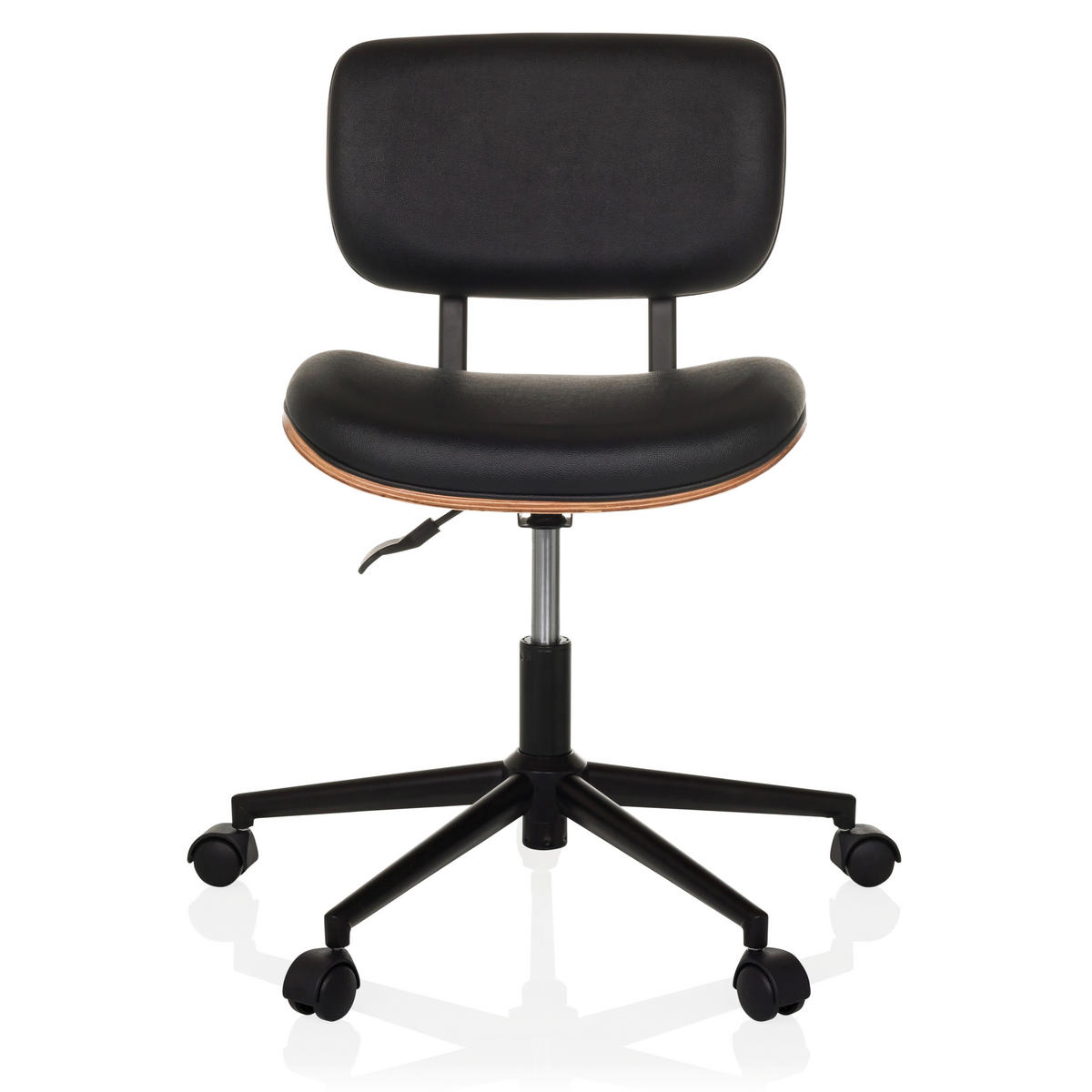 DREHSTUHL Schwarz  - Schwarz, MODERN, Leder/Kunststoff (59/73-83/59cm) - MID.YOU