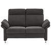 2-SITZER-SOFA in Flachgewebe Anthrazit  - Anthrazit/Alufarben, Modern, Textil/Metall (156/103/89cm) - Pure Home Comfort