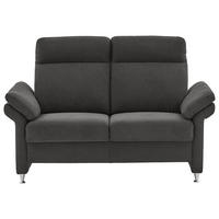 2-SITZER-SOFA Flachgewebe Anthrazit  - Anthrazit/Alufarben, MODERN, Textil/Metall (156/103/89cm) - Pure Home Comfort