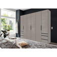 DREHTÜRENSCHRANK in Sahara - Schwarz/Sahara, KONVENTIONELL, Glas/Holzwerkstoff (300/236/58cm) - Hom`in