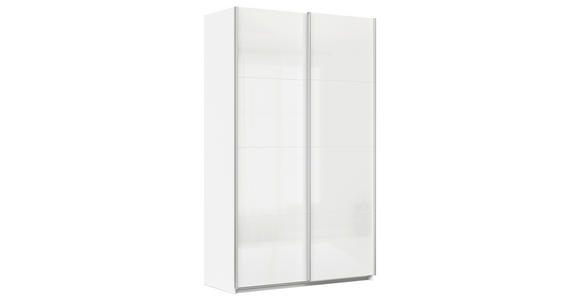 SCHWEBETÜRENSCHRANK in Weiß - Chromfarben/Weiß, KONVENTIONELL, Holzwerkstoff/Metall (136/210/57cm) - Xora