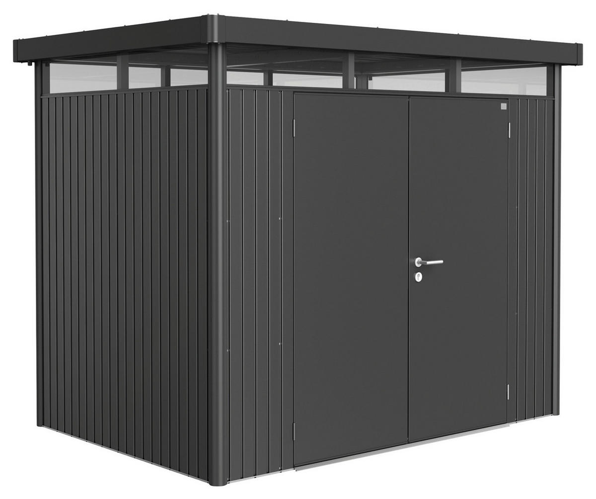 GERÄTEHAUS 275/222/195 cm  - Dunkelgrau, Design, Metall (275/222/195cm) - Biohort