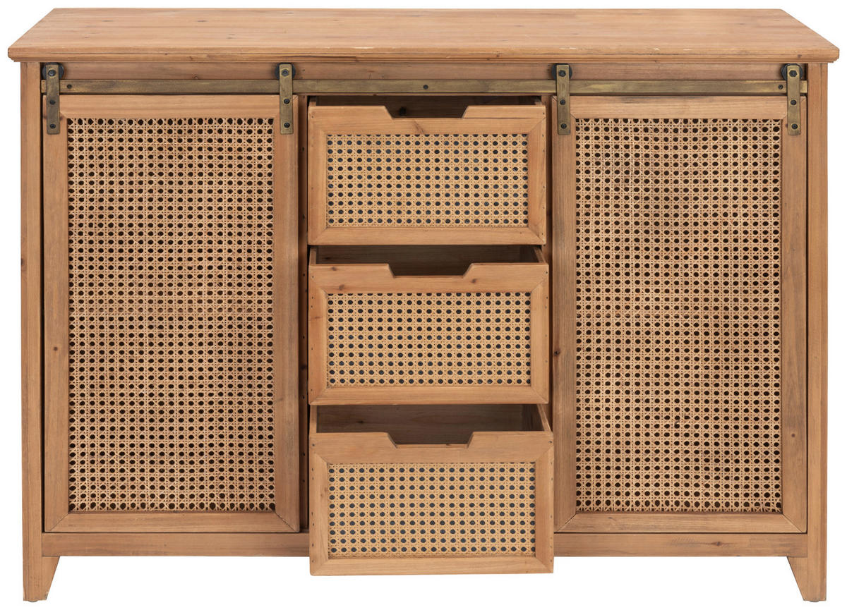 KOMODA, naravne barve  - naravne barve, Trendi, les (120/86/40cm) - Livetastic