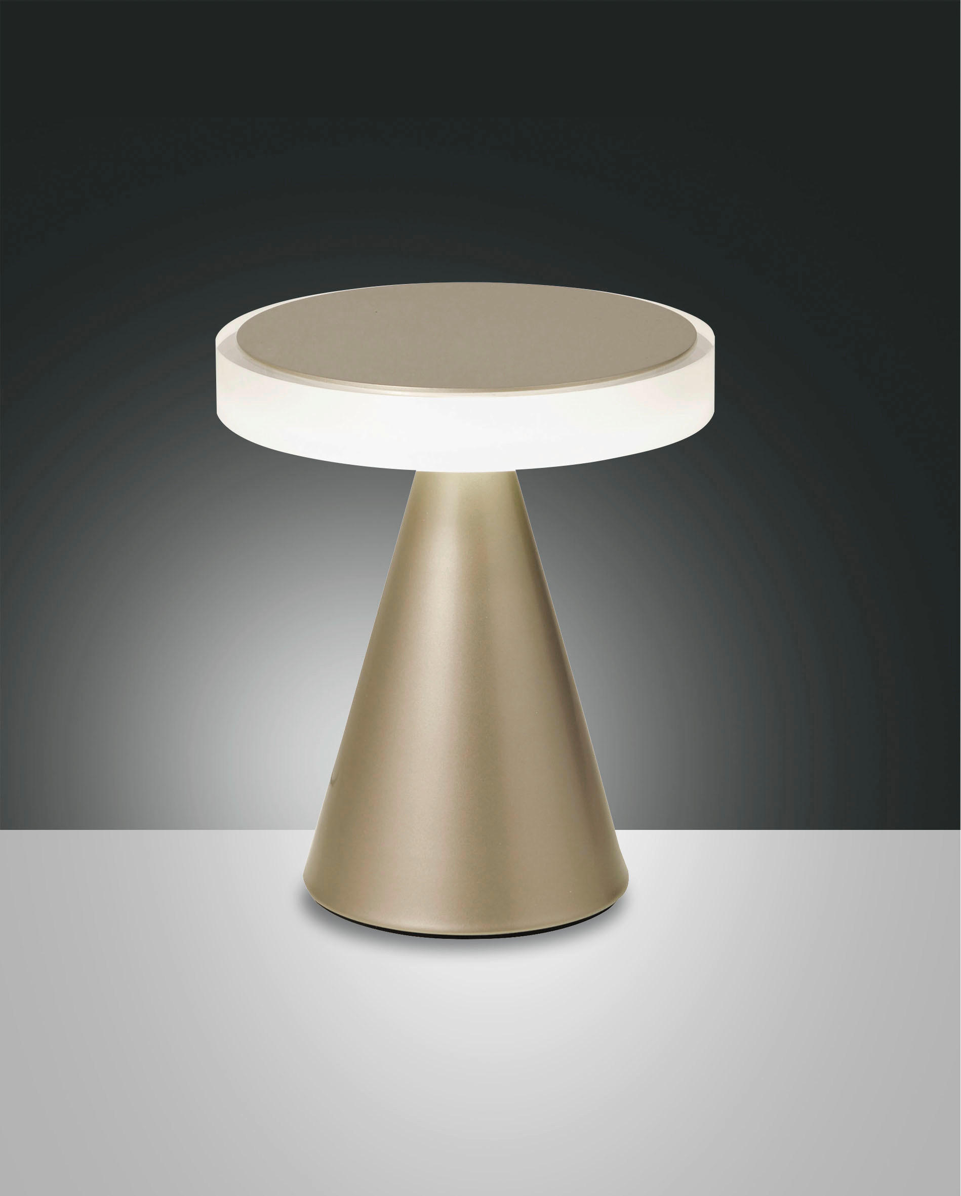 LED-TISCHLEUCHTE 17/20 cm   - Goldfarben, Basics, Kunststoff/Metall (17/20cm) - Fabas Luce