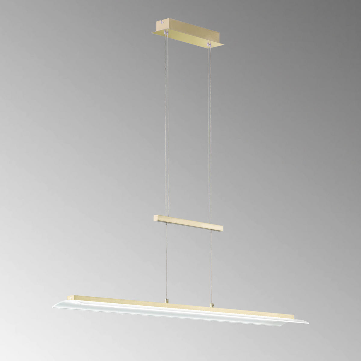 LED-HÄNGLAMPA Roof 115,00/14,50/93-151 cm  - mässingsfärgad, Design, metall (115,00/14,50/93-151cm) - Fischer & Honsel