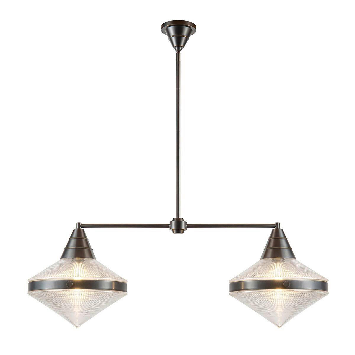 HÄNGELEUCHTE 103,1/37,6/136,5 cm  - Bronzefarben, KONVENTIONELL, Glas/Metall (103,1/37,6/136,5cm) - Elstead Lighting