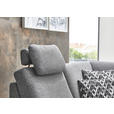 WOHNLANDSCHAFT in Flachgewebe Grau - Chromfarben/Grau, KONVENTIONELL, Textil/Metall (168/305/200cm) - Voleo